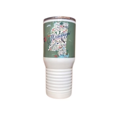 Stainless Steel Tumbler - Mississippi - 20 oz - Set of 2