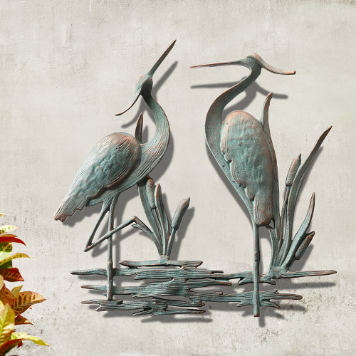 Double Garden Heron Wall Art