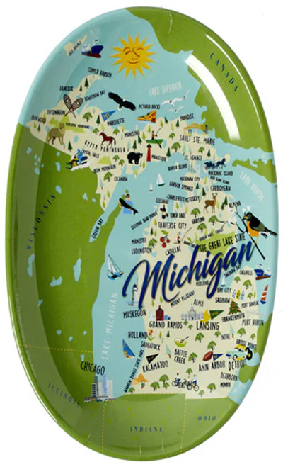 Tidbit Tray - Michigan   (Whimsical) - Set of 4