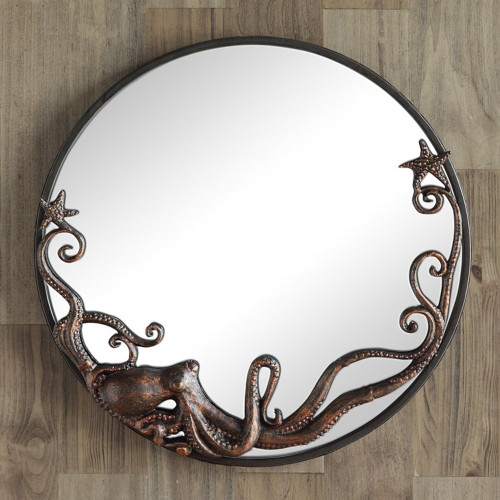 Octopus Round Wall Mirror - 22" Octopus Round Wall Mirror - 22"