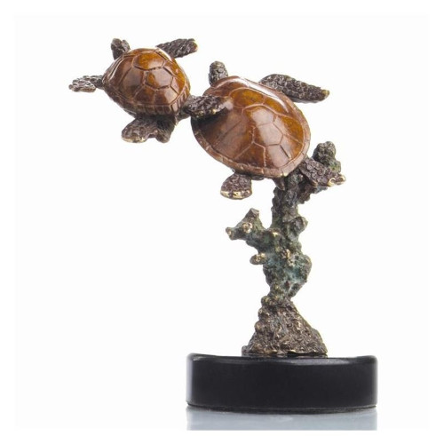 Double Turtle Reef Explorers Sculpture - 6" Double Turtle Reef Explorers Sculpture - 6"