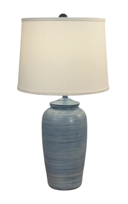 Light Navy Glaze Indented Ginger Jar - 27.5"