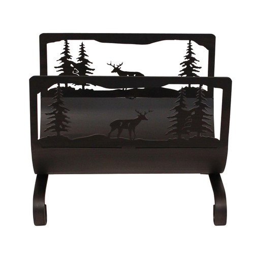 Deer Scene Wood Holder - 13"