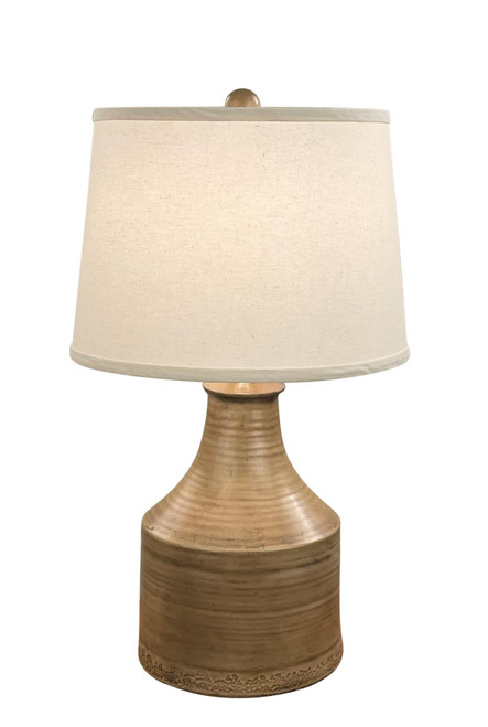 Cottage Glaze Wide Clay Jug Tbale Lamp - 25"
