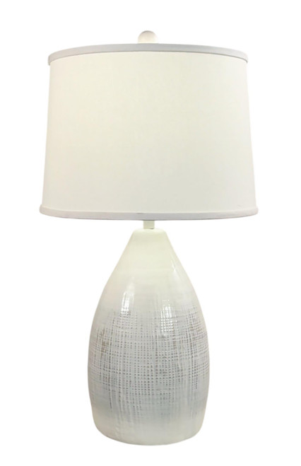 Nude / Sisal Textured Tear Drop Table Lamp - 29"