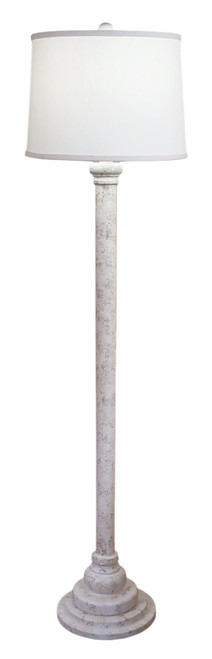 Nude / Shoreline Tan Textured Pole Floor Lamp - 62"