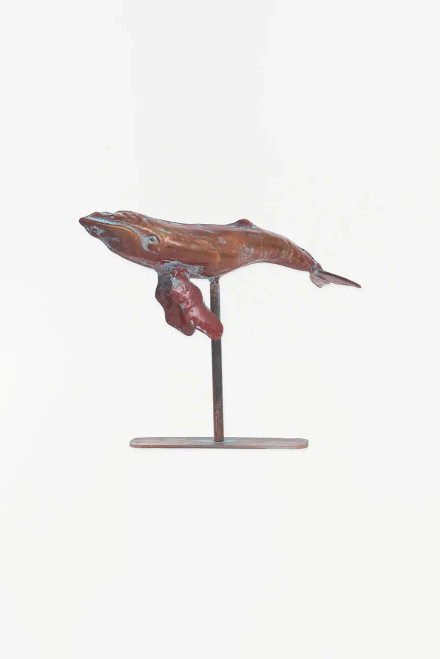 Humpback Whale - Metal Verdigris w/Base 11"