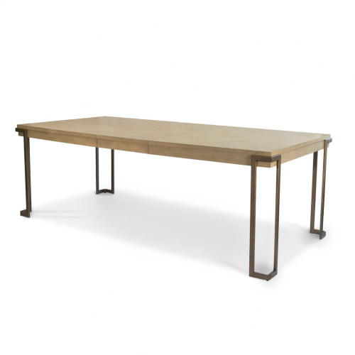 Rio Vista 68" Rectangular Dining Table with 18" self-storing leaf. Muted Earth Tones and Clay Finish