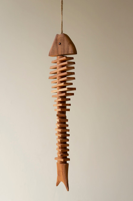 Hanging Wooden Fish Decor