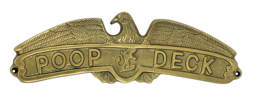 Poop Deck Eagle Sign 17" - Antique 