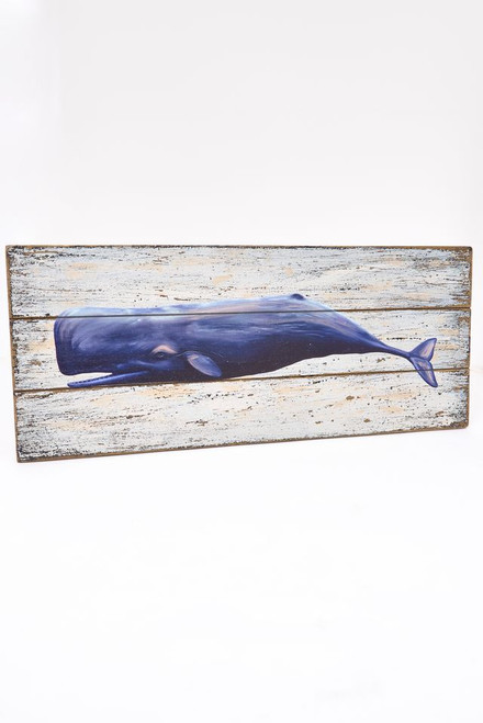 Sperm Whale Wall Decor -  Wood  23.6"