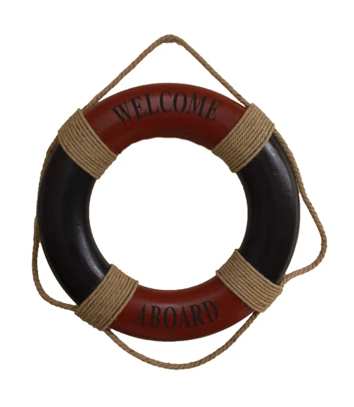 Life Ring -  Antique Blue/Red - 20" Dia.