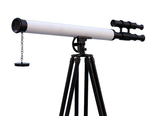 Floor Standing Oil-Rubbed Bronze-White Leather With Black Stand Griffith Astro Telescope 65"