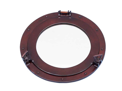 Deluxe Class Decorative Ship Porthole Mirror 17" - Antique Copper