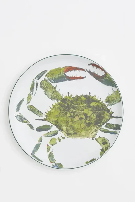 Large Crab Ceramic Platter - 13"