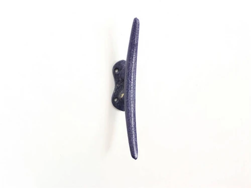 Rustic Dark Blue Whitewashed Cast Iron Cleat Wall Hook 6" - Min of 4