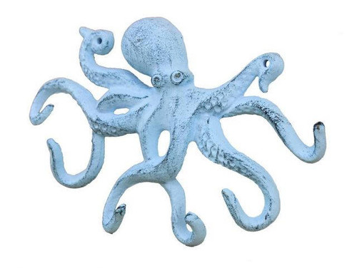 Octopus Hooks 11" - Cast Iron Rustic Blue- Min of  4