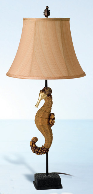 Table Lamp with Seahorse Base 34"