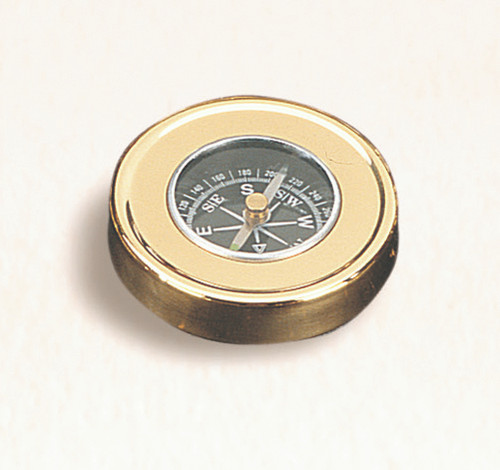 (BW-645) 2.5" Brass Paperweight Compass