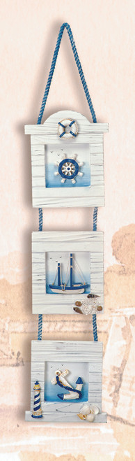 23" Three Piece Hanging Nautical Picture Frame