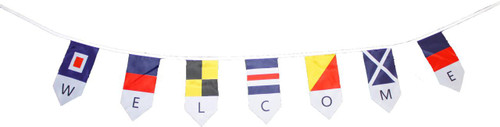 Nautical Flags Decor - "Welcome" Polyester Flag String