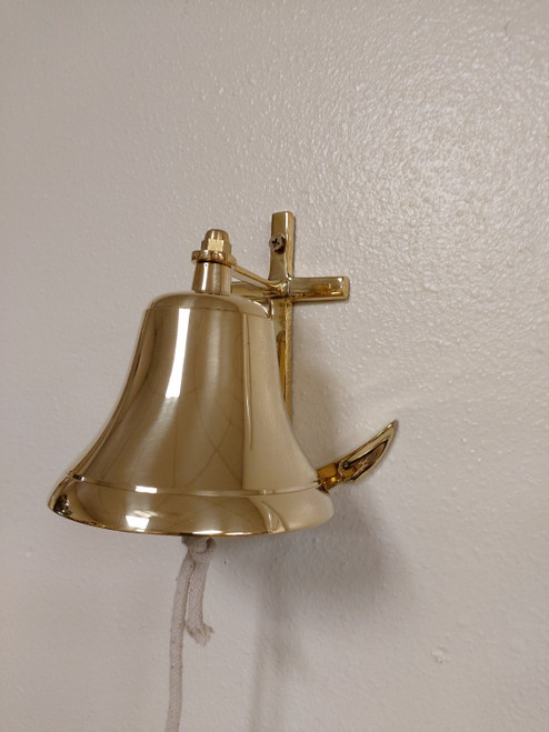 8 Inch Brass Nautical Anchor Wall Bells