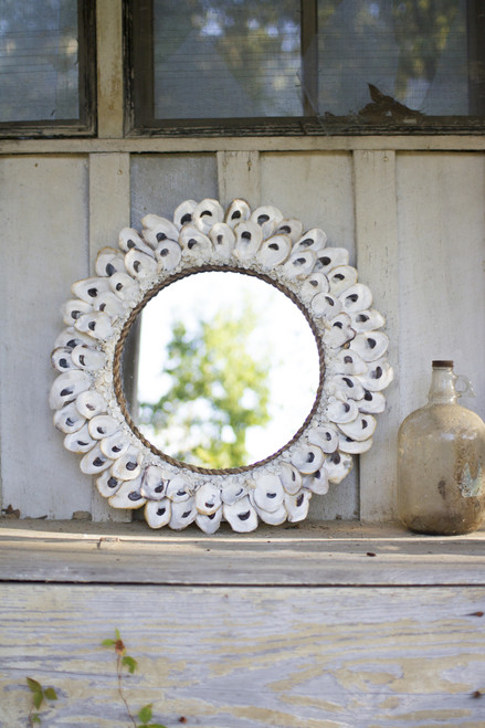 Oyster Shell Mirror - 24" Round