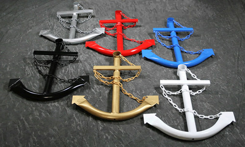 Classic Navy Anchor with Chain - White