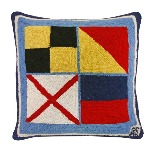 Nautical Love Hooked Pillow