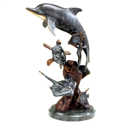 Dolphin and Undersea Friends Sculpture