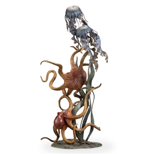 Undersea Wonders Quartet (Octopuses and Jellyfish) Sculpture