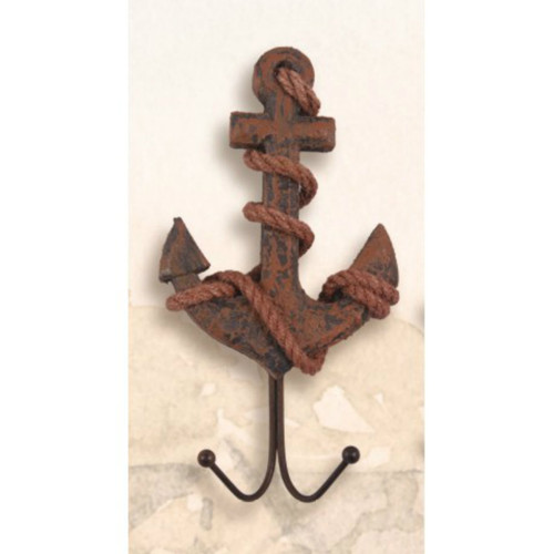 Antique Wood Key Hanger - Anchor IV  - 8"