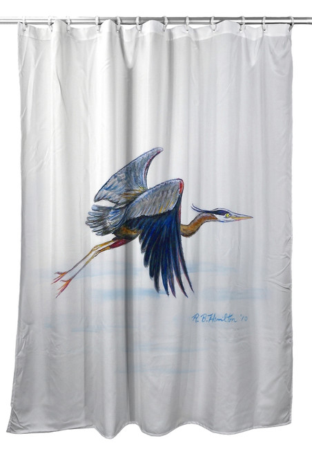Eddie's Blue Heron Shower Curtain