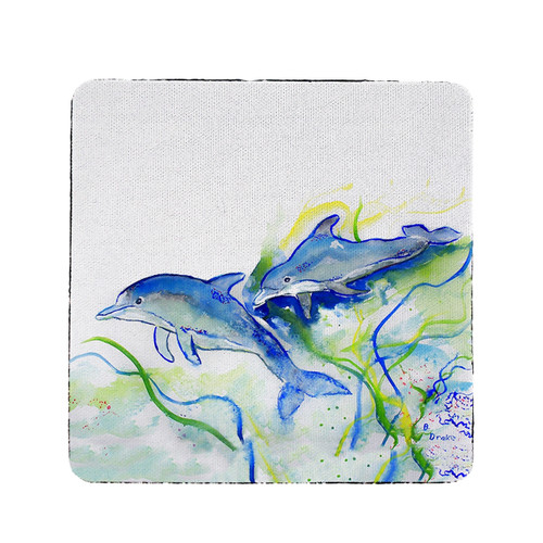 Betsy's Dolphins Coasters  - Set of 4