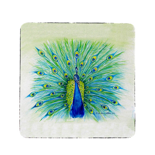 Peacock Coasters - Set of 4