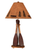 Stain/Red 2 Paddle Table Lamp