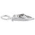 Speedboat Charm - Sterling Silver and 14k White Gold