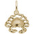Small Crab Charm - Gold Plate, 10k Gold, 14k Gold