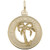 "Hawaii" Palm Tree Ring Charm with Pearl Accent - Gold Plate, 10k Gold, 14k Gold