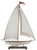 Back of Royal Crest Sailboat on Stand - 31" x 23" - Metal & Capiz Art