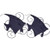 Back - 2 Banner Fish Wall Art - Seafoam - 12.75" - Metal & Capiz Art 