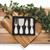 Cheese Board Knife Set, White Handles (Optional Add On)
Acacia Baguette Board - Navy|White|Metallic (ACB-524-NWM)