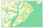 Hilton Head Sea Glass Style Map Placemats -Set of 4