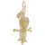 Macaw Parrot Gold Charm - Gold Plate, 10k Gold, 14k Gold
