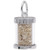 Freeport Sand Capsule Silver Charm - Sterling Silver and 14k White Gold