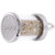 Freeport Sand Capsule Silver Charm - Sterling Silver and 14k White Gold