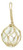 Glass Float in Rope Netting -  Clear - 12" - Set of 2