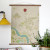 Harvard - Cambridge Modern Map with Logo Scroll
