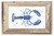 Blue Lobster Print with Frame