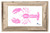 Pink Lobster Print with Frame